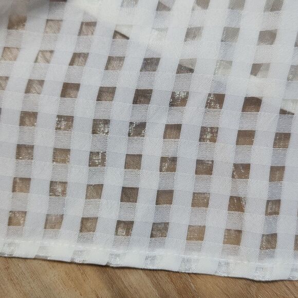 🔹️NWT Maison Jules Marshmallow Cream Checkered Print Skirt w/Pockets Large - Picture 8 of 10